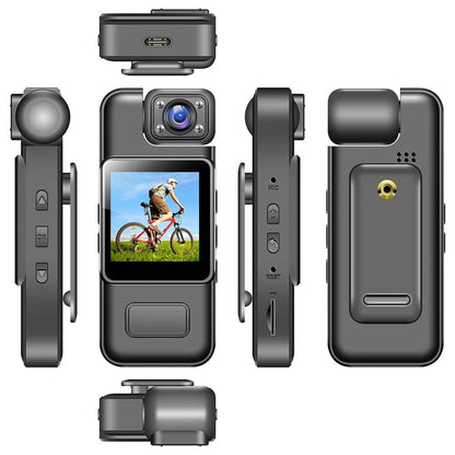 Belro 4K Ultra HD WiFi mini body camera showing compact design with lens and control buttons for discreet recording.