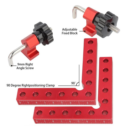 Belro 90° 120mm woodworking clamps, tools and hardware for woodworking projects, showing metal clamp jaws and handles.