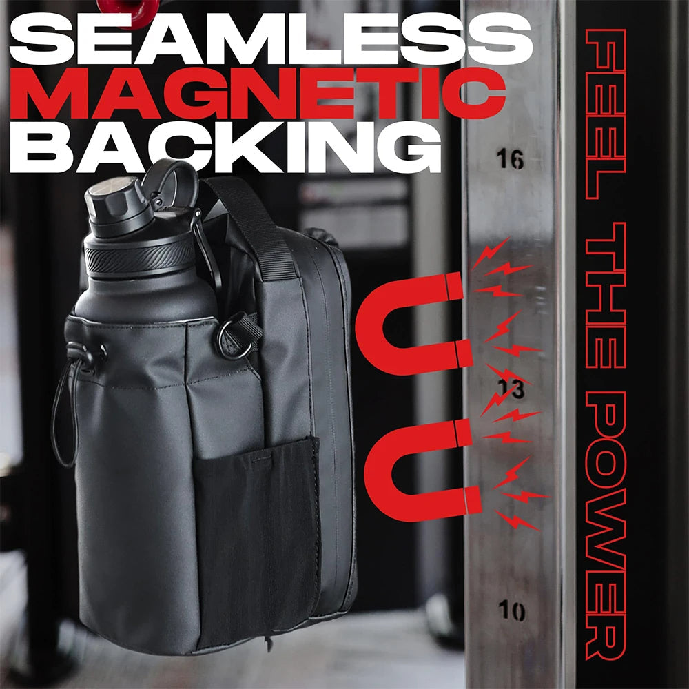 Belro magnetic water bottle gym bag with duffel style design, featuring a sleek, functional bag for sports and travel.