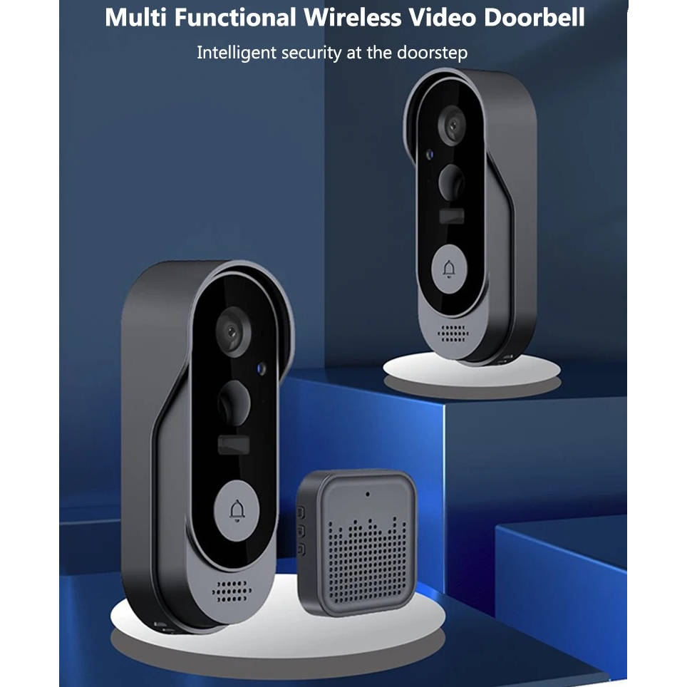 Belro wireless smart video doorbell with high definition camera, sleek design, and no subscription required for smart home security.