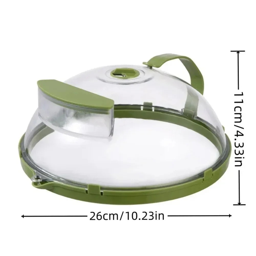 Belro microwave food cover with water steamer for kitchen use, designed to keep food and prevent splatters during heating.