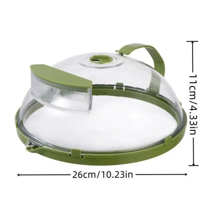 Belro microwave food cover with water steamer for kitchen use, designed to keep food and prevent splatters during heating.