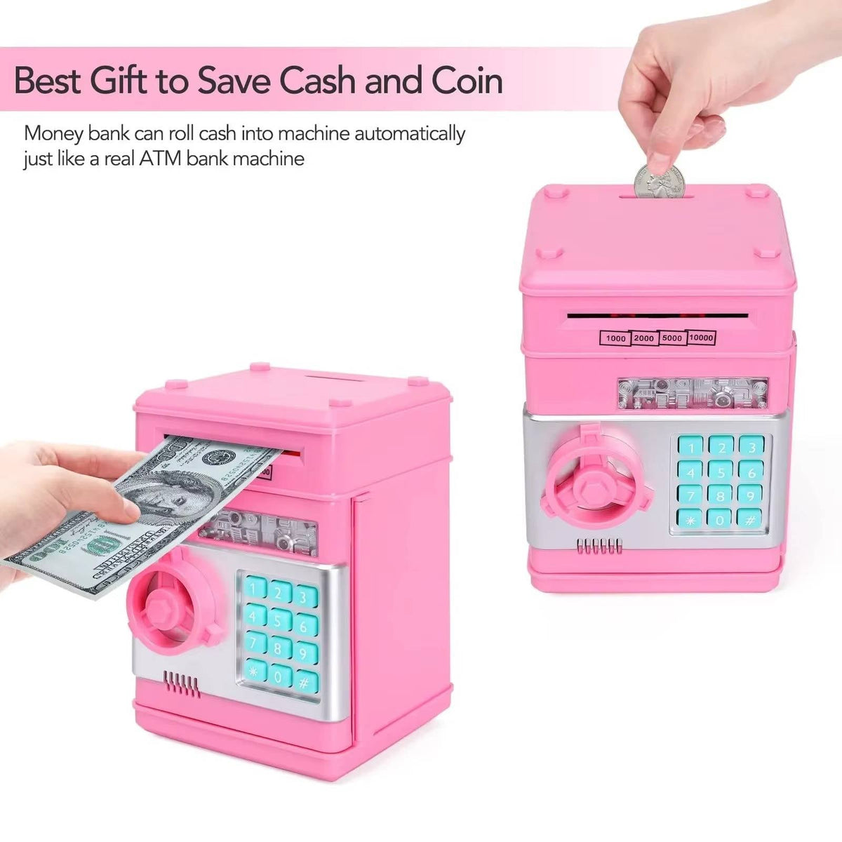 Belro piggy bank for kids, colorful toy coin bank designed for children to save money and encourage financial literacy.