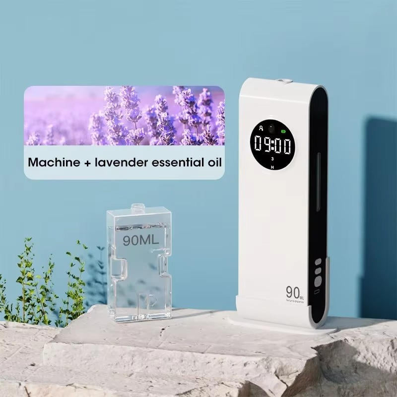 Belro automatic air freshener dispenser, sleek white device for automatic fragrance release in health and beauty spaces