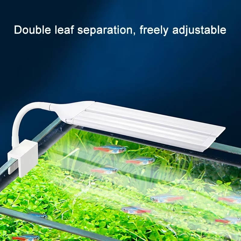Belro super bright LED aquarium light clip-on full spectrum lamp for fish tanks and aquatic plant growth.