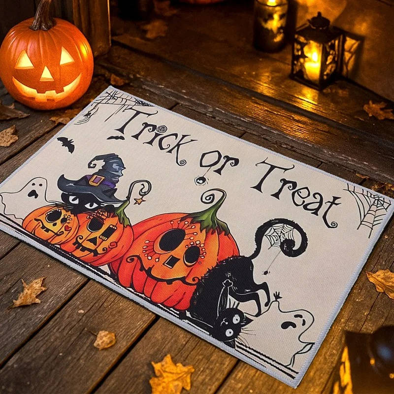 Belro Halloween doormat with spooky pumpkin and ghost design, perfect for seasonal home and garden decor.