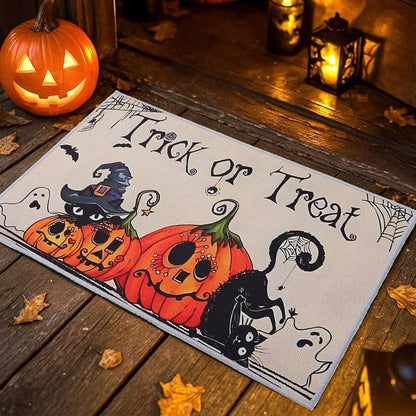 Belro Halloween doormat with spooky pumpkin and ghost design, perfect for seasonal home and garden decor.
