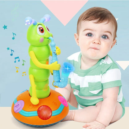 Colorful Musical Dancing Saxophone Caterpillar toy by Belro, featuring bright, playful design and moving parts for children's entertainment.