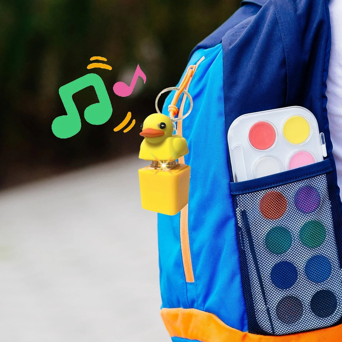 Belro Duck Stress Relief Fidget Toy, colorful rubber duck with textured surface for stress relief and sensory play.
