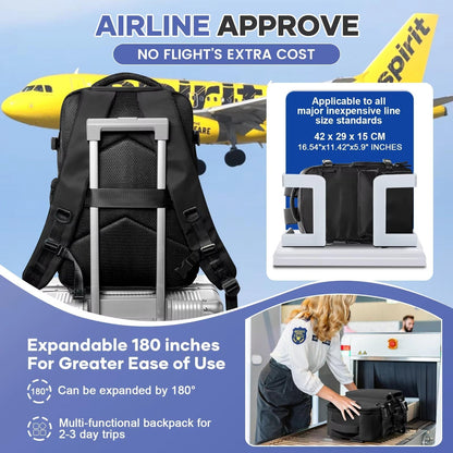 Belro 15.6-inch travel backpack designed for electronics and laptops, with multiple compartments and padded straps for comfort.