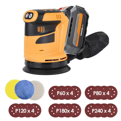 Belro brushless orbital electric sander with ergonomic design and dust collection system for smooth finishing of woodworking projects.