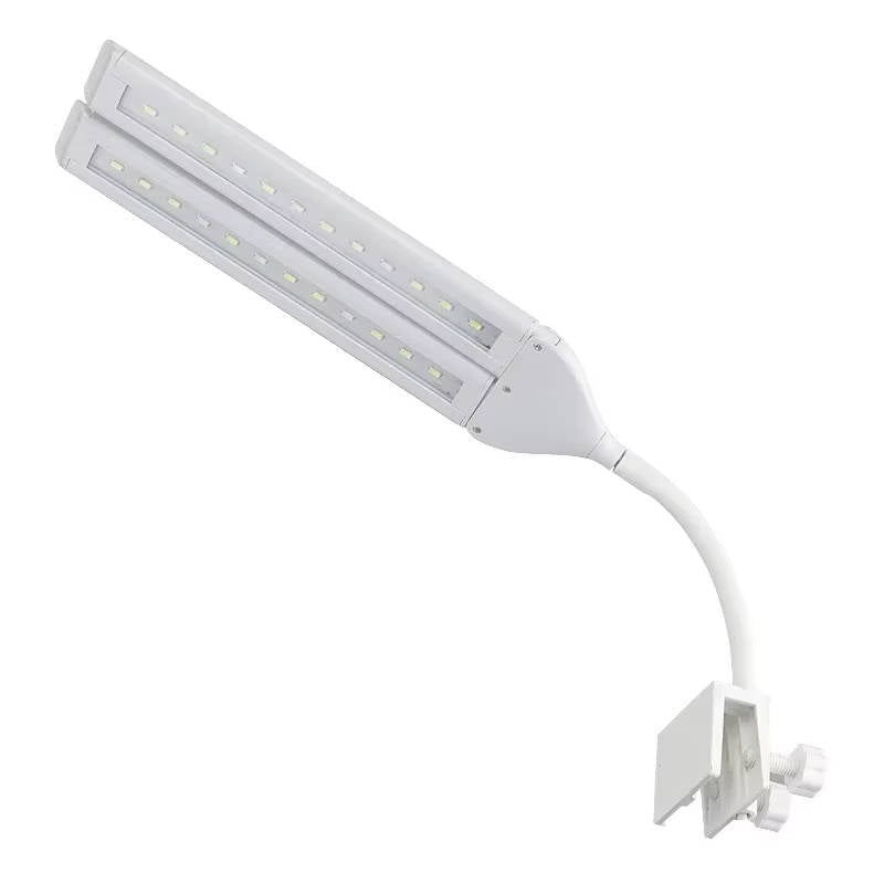 Belro Super Bright LED Aquarium Light clip-on full spectrum lamp for fish tanks and aquatic plant growth, showing the illuminated fixture.