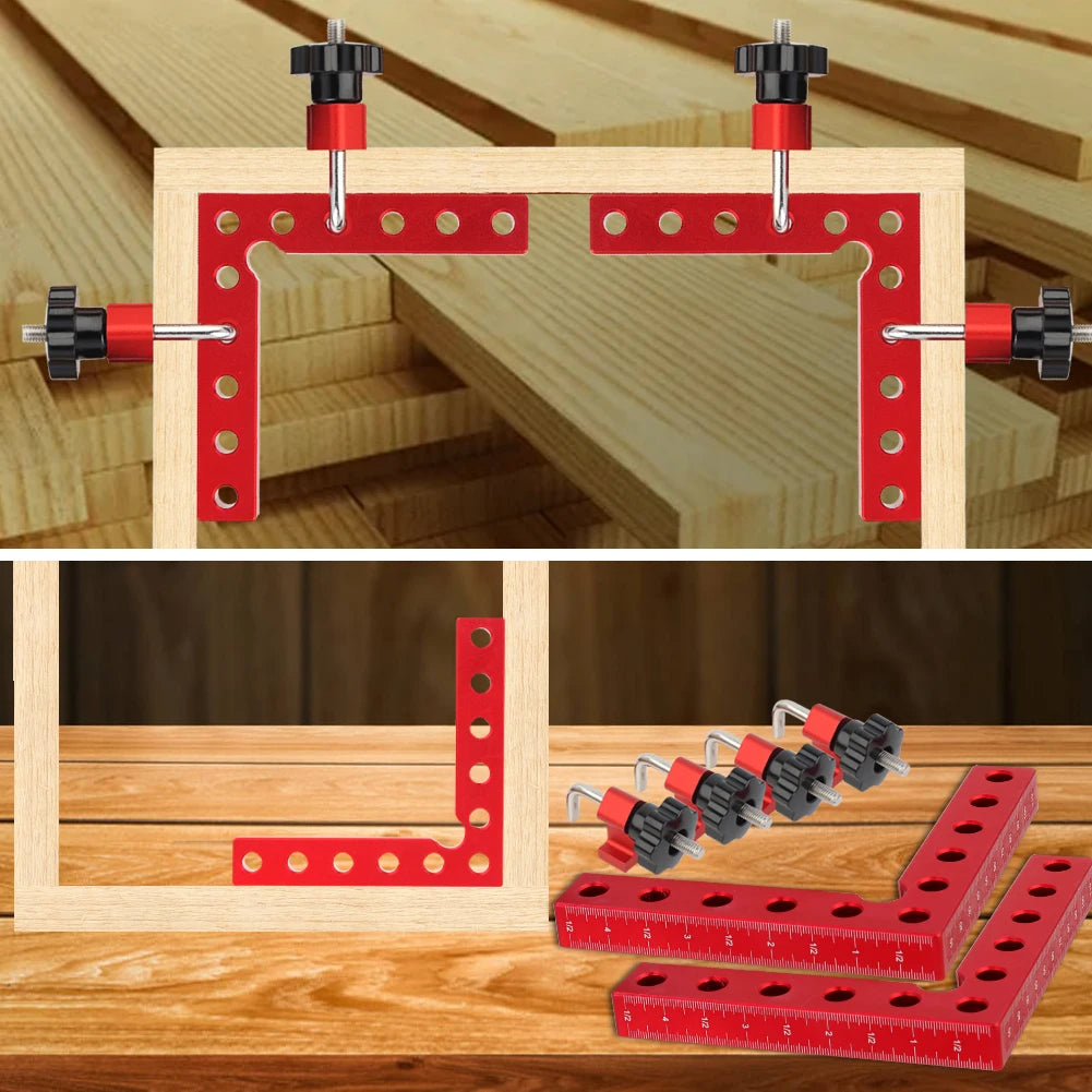 Belro 90° 120mm woodworking clamps for precise holding in tools and hardware projects, featuring sturdy metal construction.