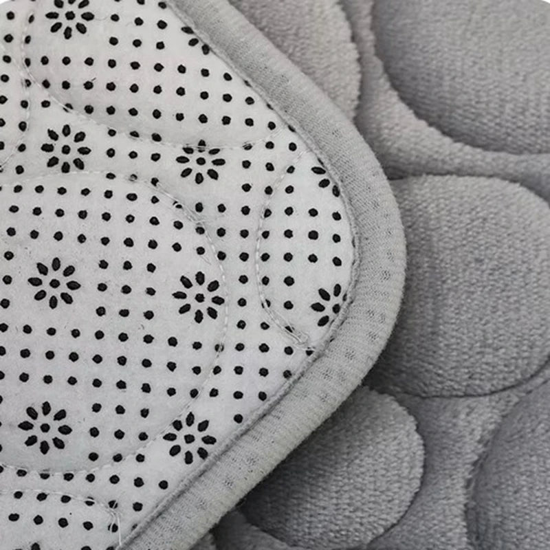 Belro Cobblestone Embossed Bathroom Mat with textured stone pattern, plush fabric, and non-slip backing for bathroom comfort.