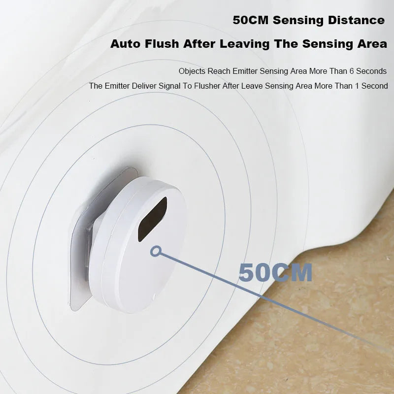 Belro Smart Infrared Sensor Toilet Flusher with automatic touchless operation, ideal for modern bathroom hygiene.
