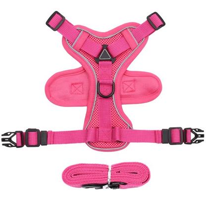 Reflective Belro cat harness and leash set with adjustable straps and safety features, suitable for small pets and outdoor walks.