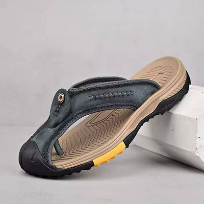 Belro men's water-resistant and lightweight toe flip flops, casual footwear with open-toe design and comfortable straps.