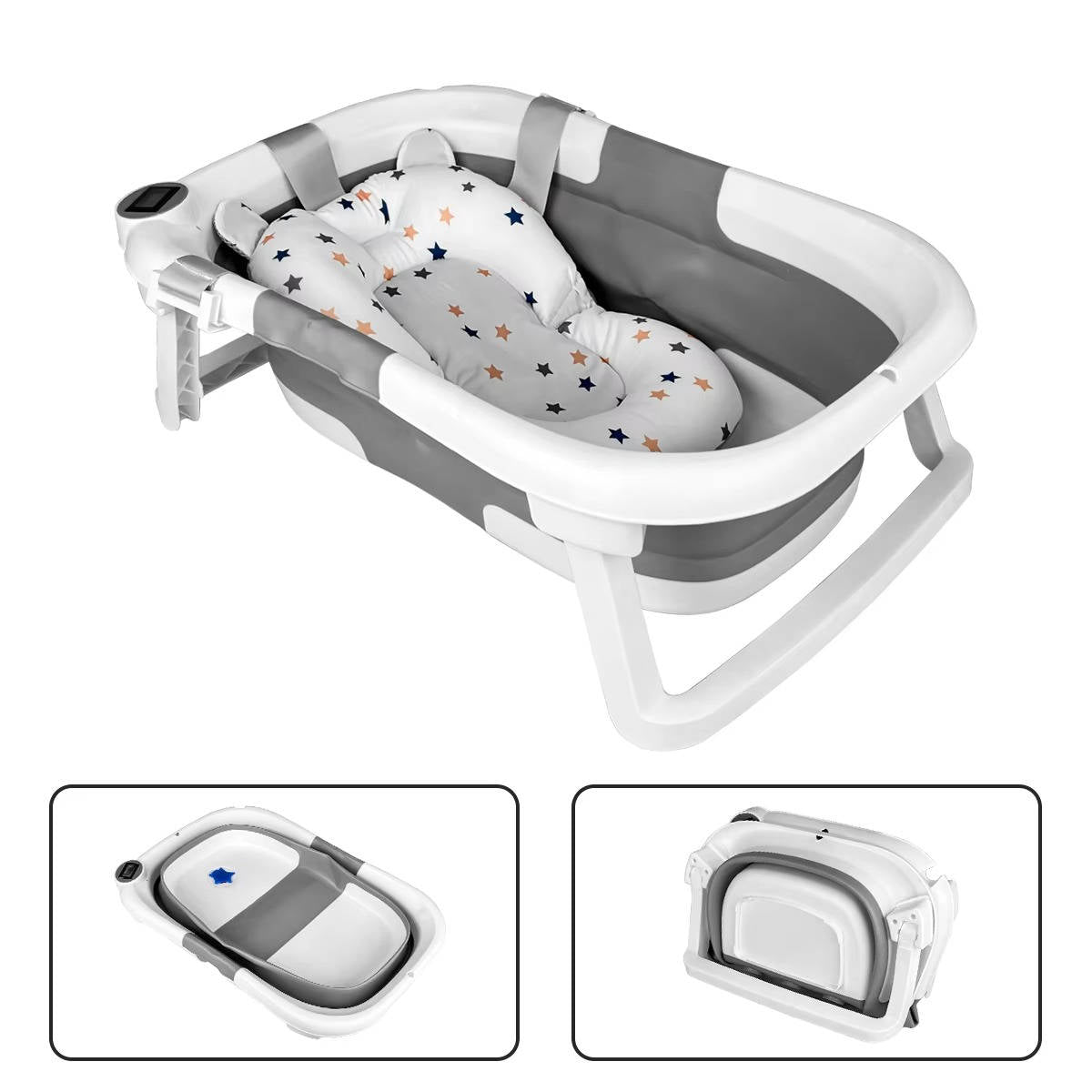Foldable Belro Baby & Kids newborn bathing tub with soft, foldable design for easy storage and comfortable bath time.