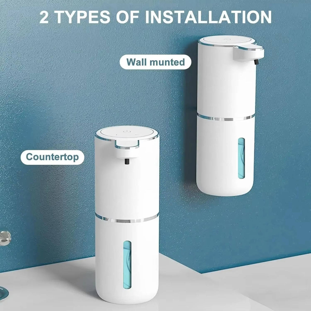 Belro touchless automatic soap dispenser in sleek white, designed for hands-free soap dispensing in the bathroom.