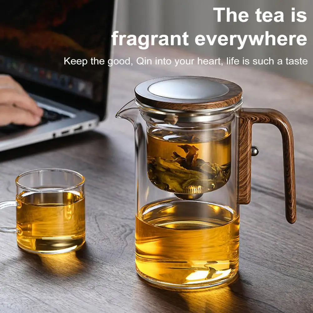 Belro glass teapot for water separation, clear glass body with a stainless steel lid, ideal for kitchen and dining use.