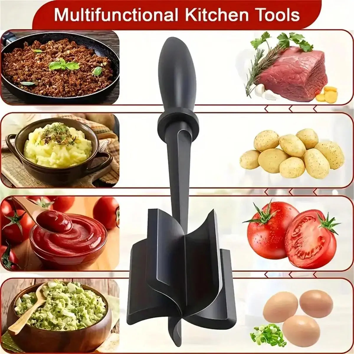 Belro meat chopper for kitchen use, stainless steel blades, ergonomic handle, ideal for preparing ground meats in home cooking.