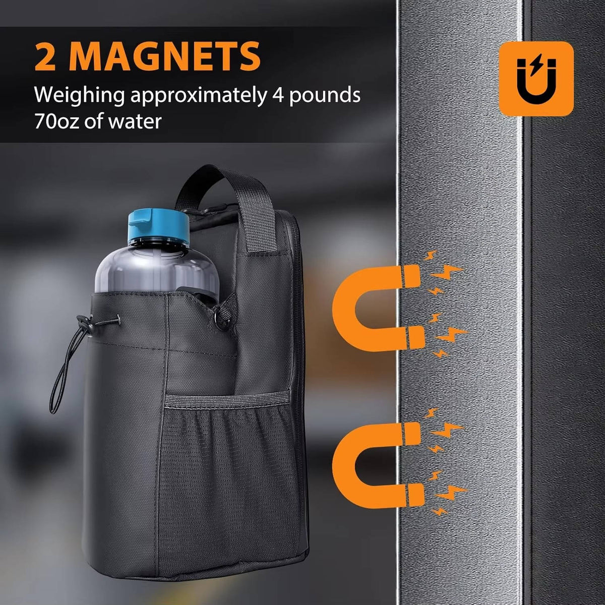 Small Belro gym bag with versatile design, magnetic closure, compact duffel bag for sports or travel, made of durable material.