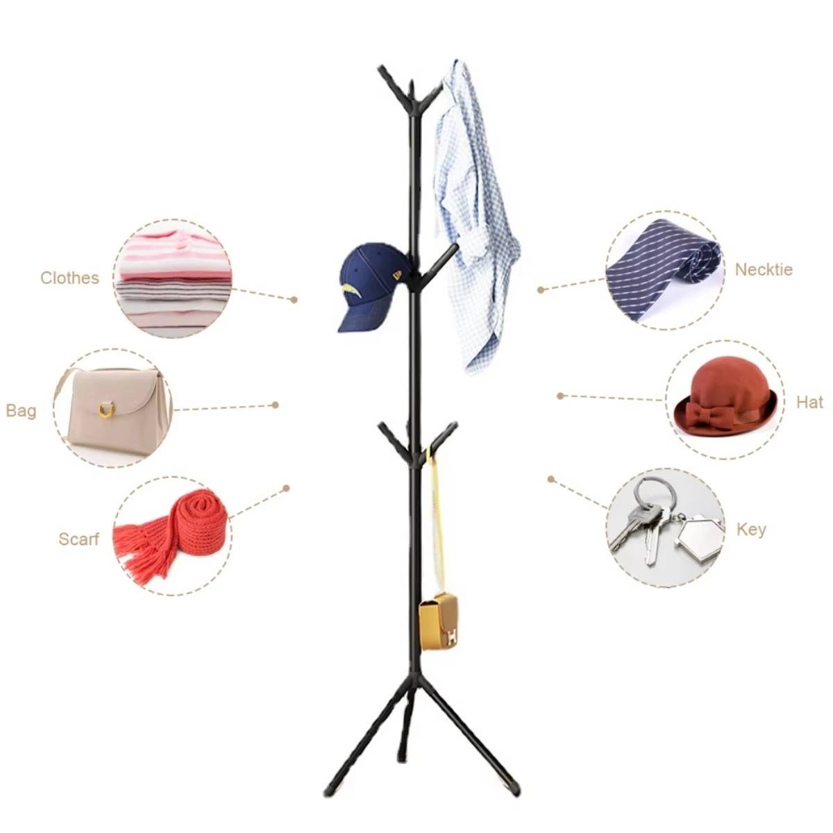 Belro floor standing clothes rack for men, made of metal with horizontal bars for hanging clothing, in a modern home setting.