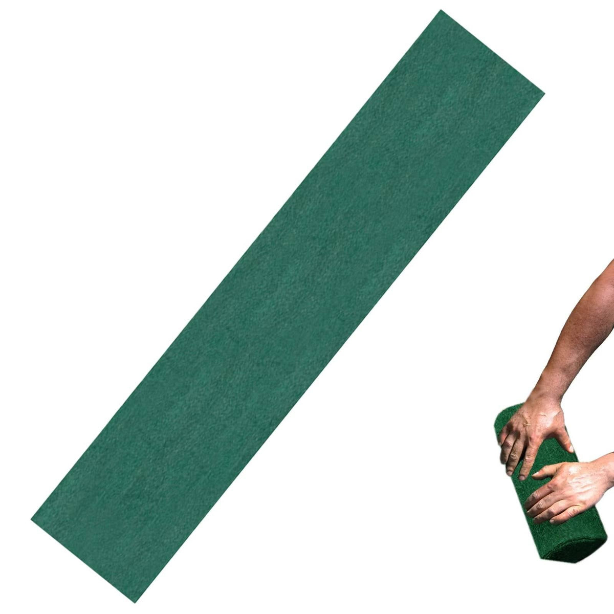 Belro Quick Fix green grass seed mat for outdoor lawns, showing fresh, lush grass on a garden patch.