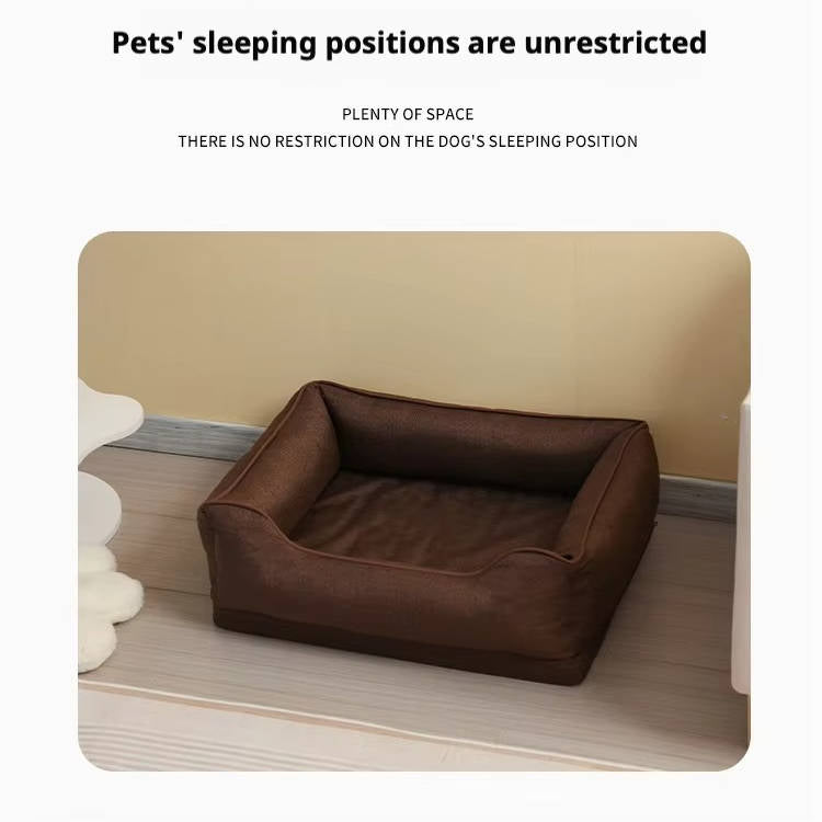 Belro orthopedic anti-slip car dog bed placed on back seat, providing comfortable, secure seating for pets during car rides.
