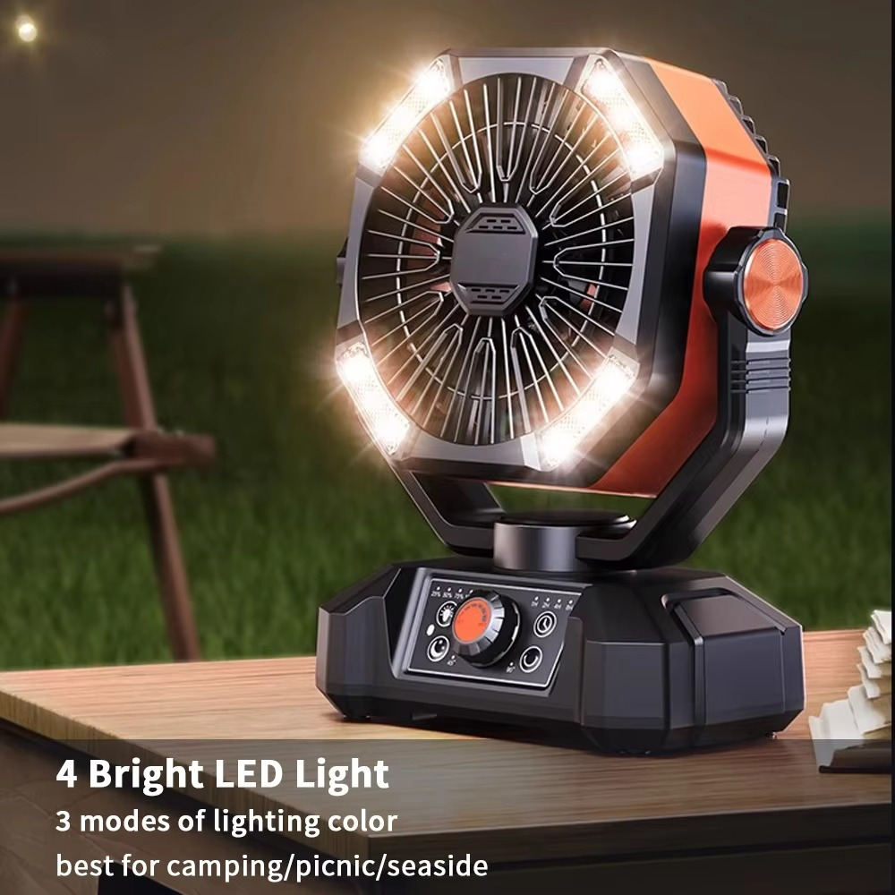 Belro portable camping cooling fan with compact design, ideal for outdoor use and staying cool during outdoor activities.