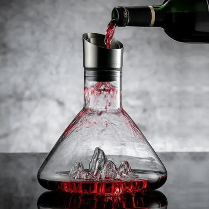 Belro 1500ml wine decanter with aerator for enhancing wine flavor, shown with elegant glass design for kitchen and dining use.