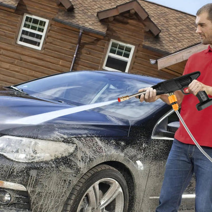 Belro cordless high pressure spray water gun set for cleaning cars, patios, and garden furniture, shown in the image.