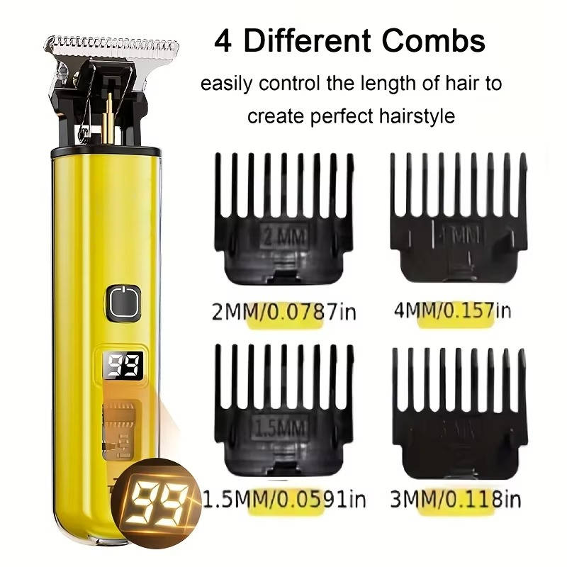 Belro cordless professional hair clippers with black and silver design, shown as a sleek hair accessory for grooming.