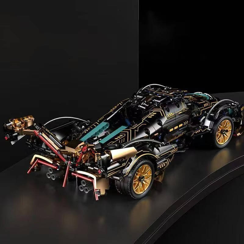 Belro V12 Model Car Building Block Set with 1690 pieces, detailed toy kit for creative car construction and play.