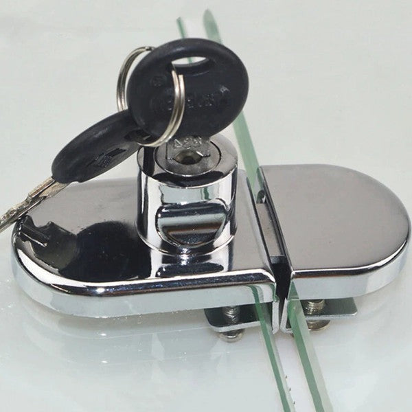 Belro single glass lock for furniture, designed for baby and kids furniture, featuring a secure glass locking mechanism.