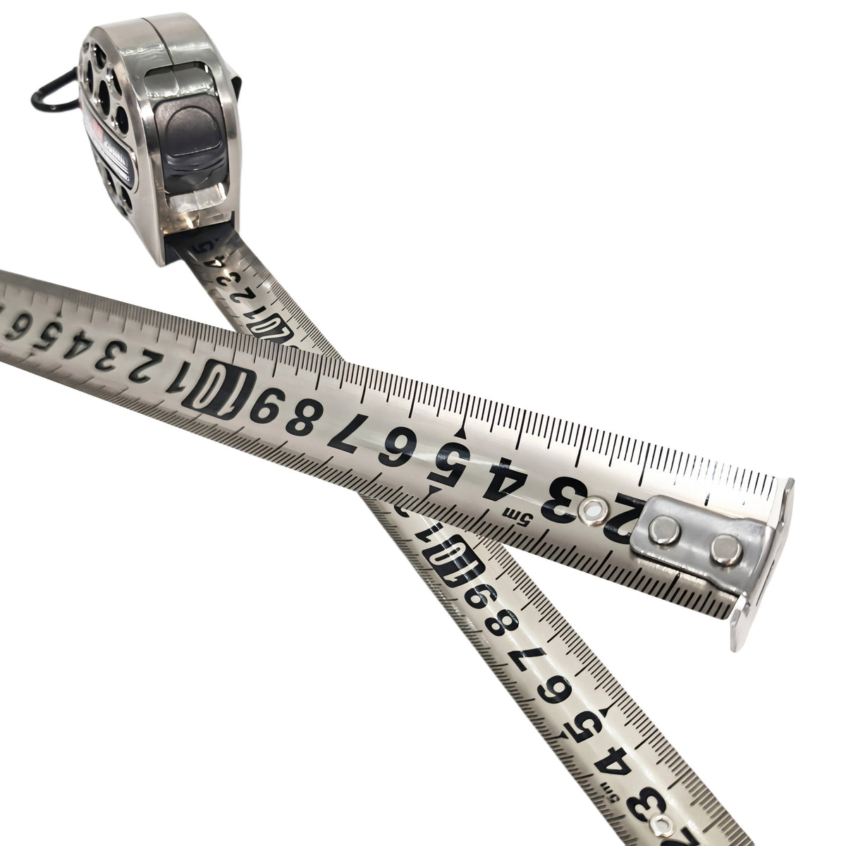 Belro carved stainless steel measuring tape, a durable tool with intricate carvings, ideal for precise measuring in hardware projects.