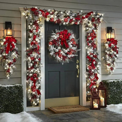 Belro Christmas door decorations full set with festive holiday ornaments and wreaths for home holiday decor.