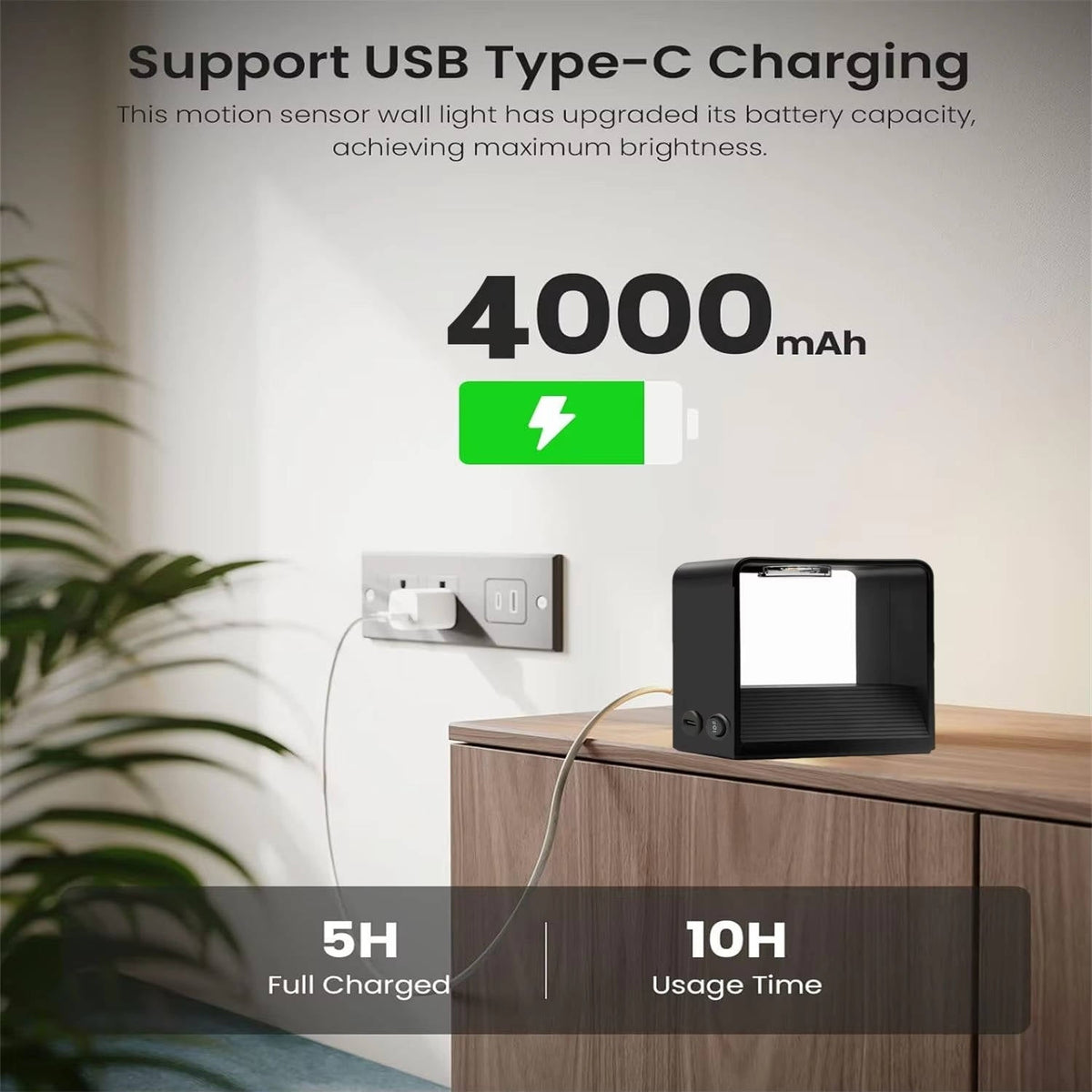 Belro indoor wall light with motion sensor and remote control, mounted on wall, modern electronic lighting fixture.