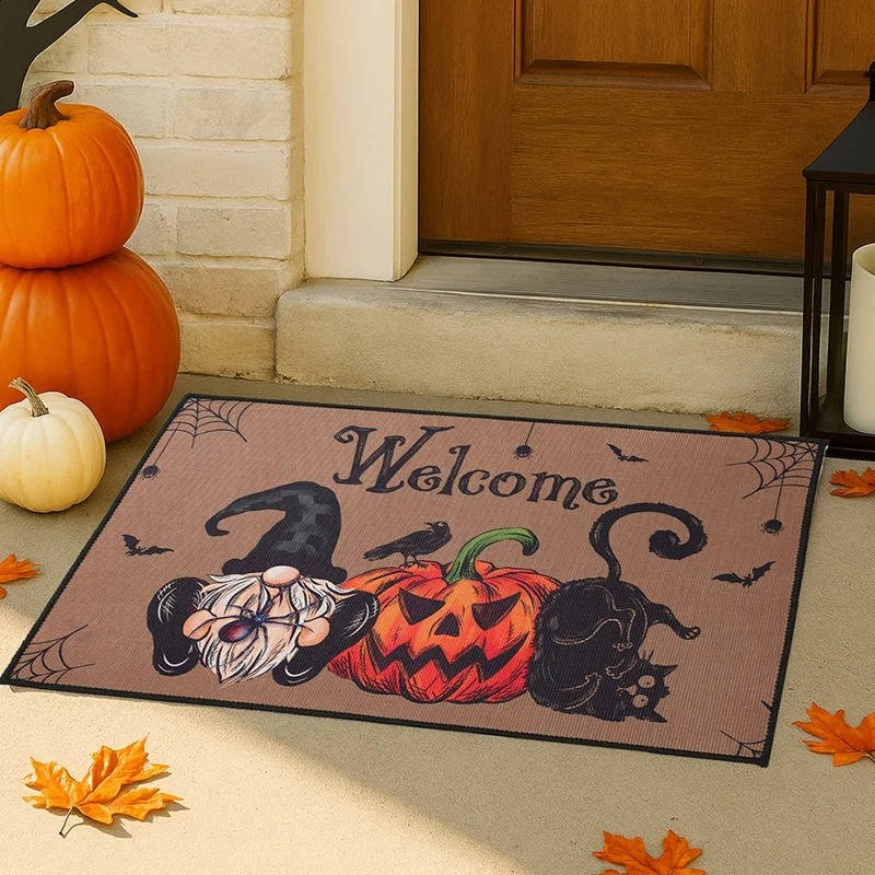 Belro Halloween doormat with spooky design, suitable for home entrance decor, made of durable outdoor material