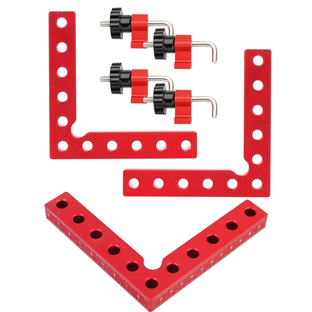 Belro 90° 120mm woodworking clamp, tool and hardware for woodworking projects, showing the clamp's metal frame and jaw opening.