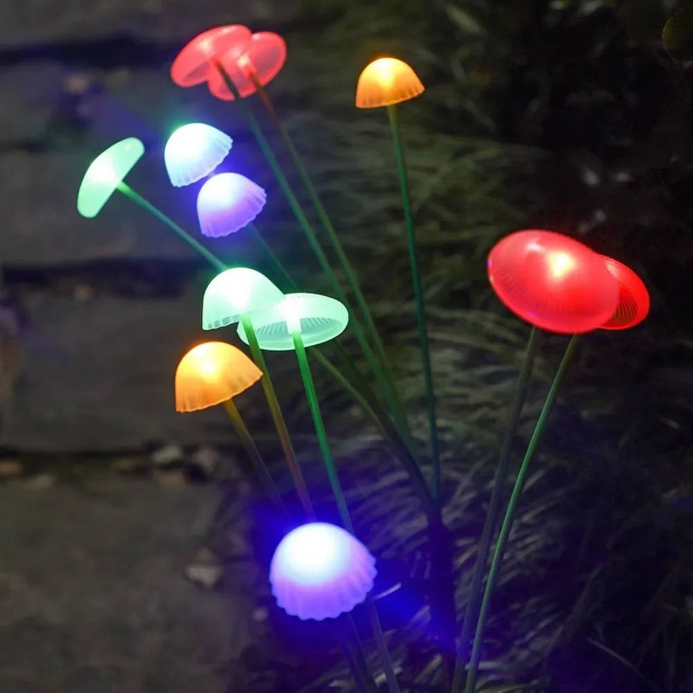 Belro Solar Jellyfish Lights outdoor decor with glowing jellyfish design for garden or patio ambiance.