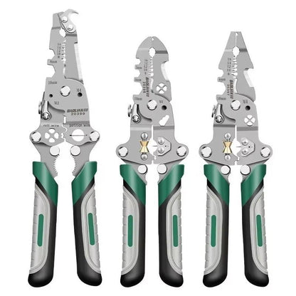 Belro multifunctional wire stripper tool with ergonomic handle, designed for cutting, stripping, and crimping electrical wires.