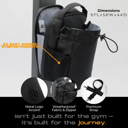 Belro magnetic water bottle gym bag, duffel style with adjustable strap and multiple compartments for sports and gym use.