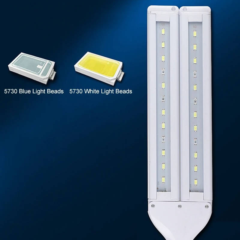 Belro super bright LED aquarium light clip-on full spectrum lamp for fish tanks and aquatic plant growth, showing the illuminated fixture.