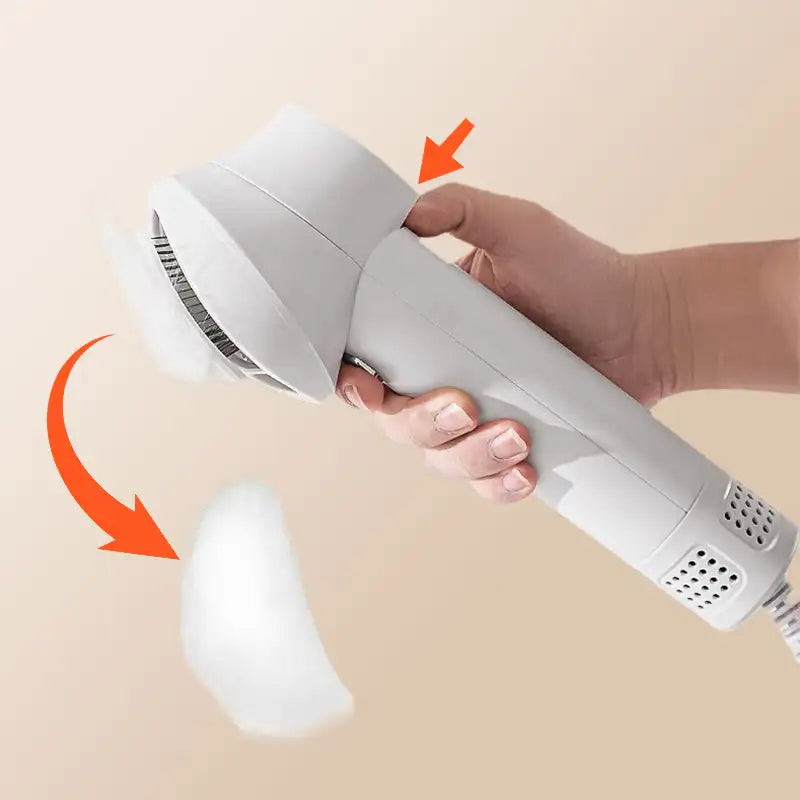 Belro 2-in-1 smart dog hair dryer in black, showing the device with adjustable settings and ergonomic design for pet grooming.