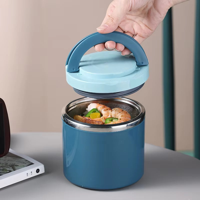 Mivoza stainless steel insulated food container with leak-proof lid, available in 630ml or 1000ml, BPA-free for kitchen and dining use.
