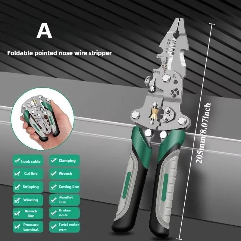 Belro multifunctional wire stripper tool with adjustable blades and ergonomic handle for precise electrical work.