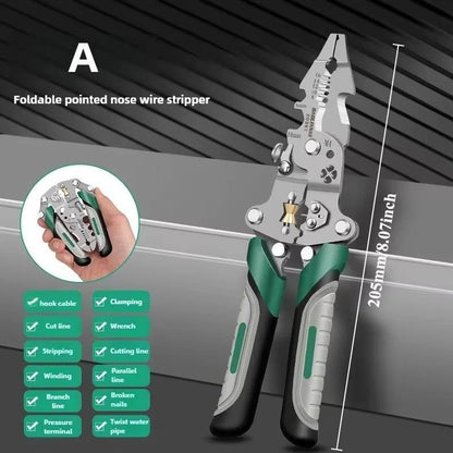 Belro multifunctional wire stripper tool with adjustable blades and ergonomic handle for precise electrical work.