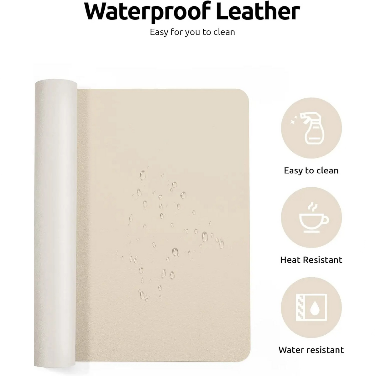 Belro leather desk mat on a wooden desk, providing a stylish, smooth surface for writing and workspace organization.
