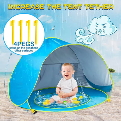 Belro baby beach tent with UV protection, lightweight accessories and sunglasses for sun-safe outdoor play
